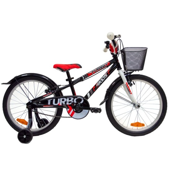 Dviratis 4KIDS Turbo speed 20" (plieninis, juoda/raudona)