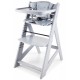 Medinė maitinimo kėdutė WOODY GREY 3 IN 1 