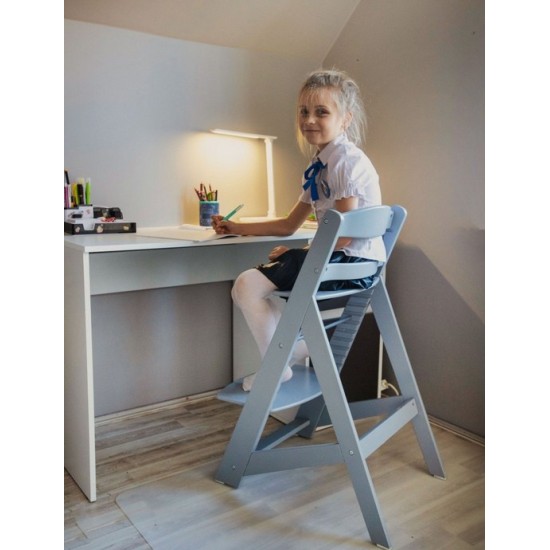 Medinė maitinimo kėdutė WOODY GREY 3 IN 1 
