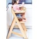 Medinė maitinimo kėdutė WOODY NATURAL 3 IN 1 