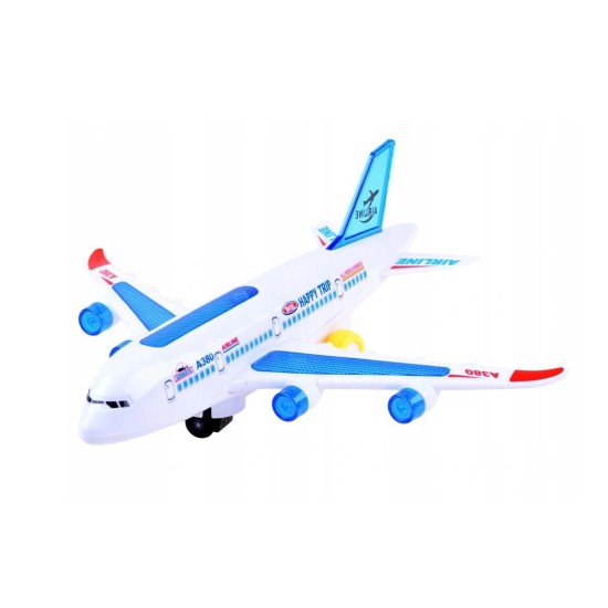 Lėktuvo Airbus A380 modelis su šviesa ir garsu