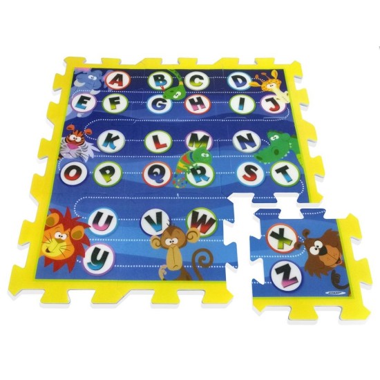 Minkštas Edukacinis Kilimėlis - Dėlionė (Puzzle) Raidės 9 vnt.
