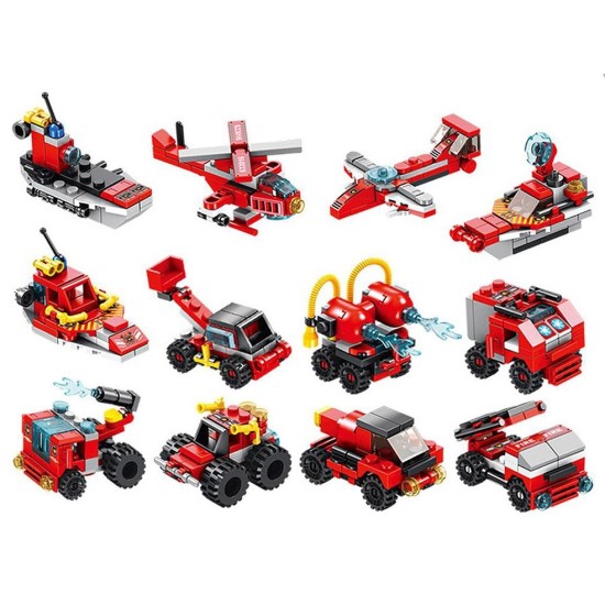 Lavinamasis konstruktorius Fire Truck, 561 dalis 12in1