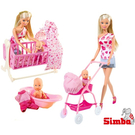 Lėlės Mama Su Kūdikiu Simba Doll Steffi