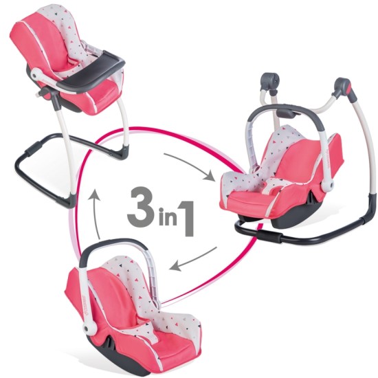Maitinimo kėdutė lėlei SMOBY Maxi Cosi 3in1