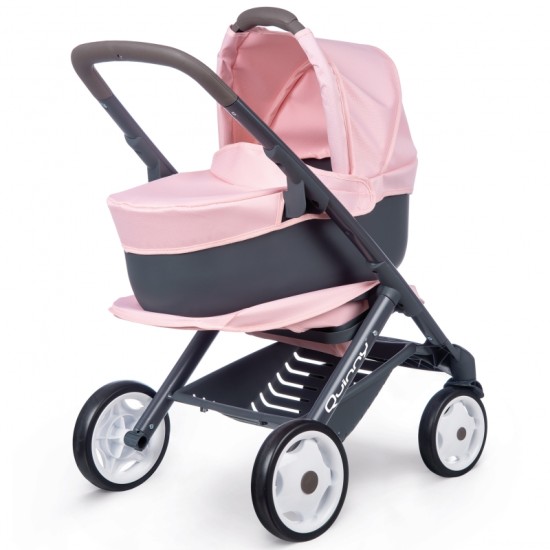 Lėlių vežimėlis su lopšiu Smoby Maxi - Cosi Quinny 3 in 1 Pink