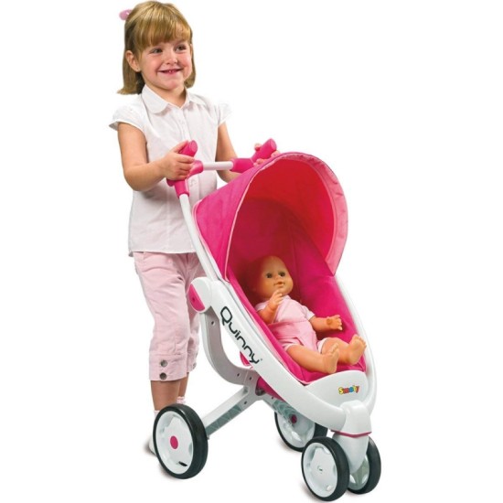 Lėlių vežimėlis su lopšiu Smoby Maxi - Cosi Quinny 5 in 1 Rose