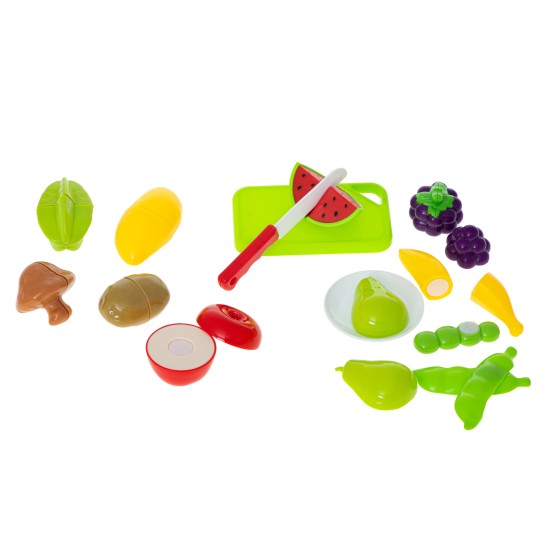 Žaislinis pirkinių vežimėlis su pirkiniais "Fruit"