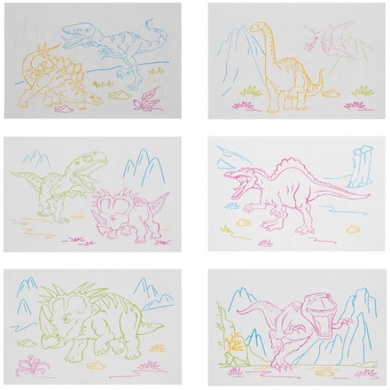 Šviečianti piešimo lenta, Dinozaurai