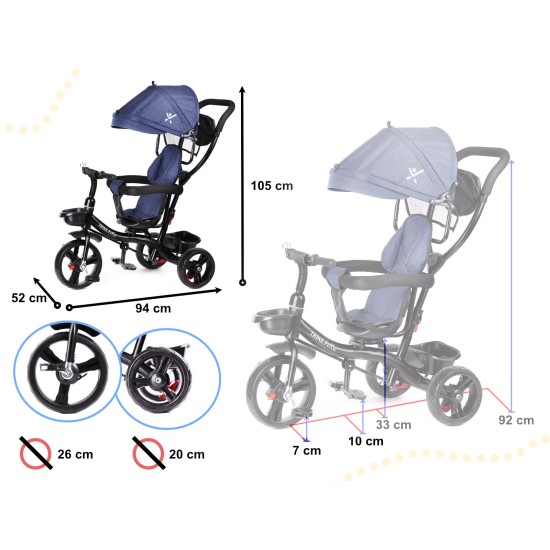 Vaikiškas triratukas "Trike Fix Lite" Jeans