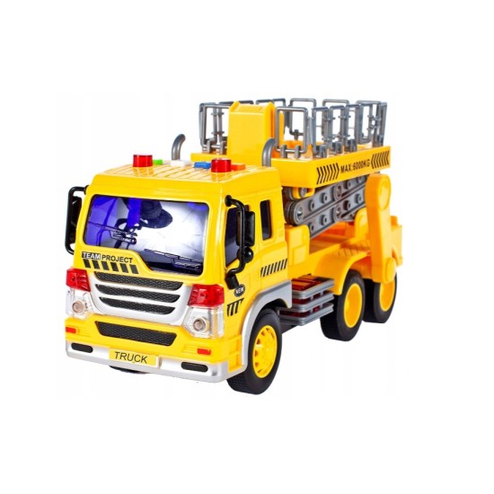 Žaislinis sunkvežimis - keltuvas su ledinėmis šviesomis ,,Builder"