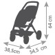 Lėlių vežimėlis SMOBY dvynukams | Maxi Cosi Quinny Green-gray