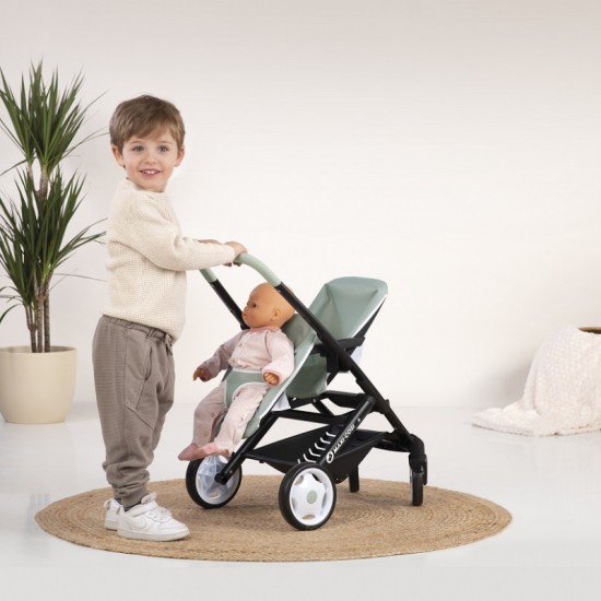 Lėlių vežimėlis SMOBY dvynukams | Maxi Cosi Quinny Green-gray