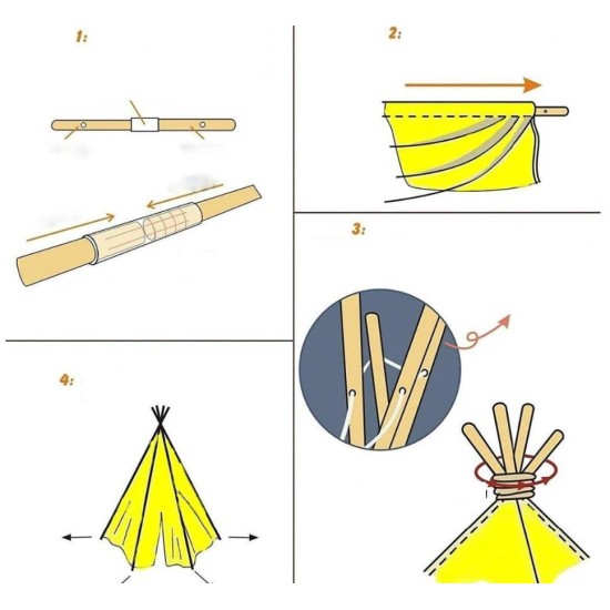 Žaidimų palapinė tipis WIGWAM ROSE