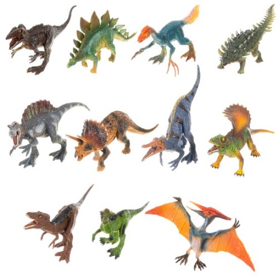 Figūrėlės - dinozaurai, 11 vnt. + kilimėlis