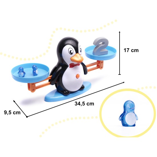 Edukacinės svarstyklės mokytis skaičiuoti - Pingvinas
