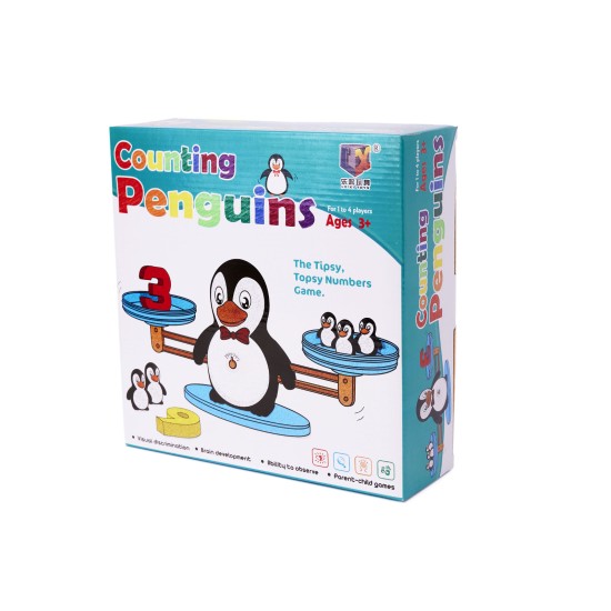 Edukacinės svarstyklės mokytis skaičiuoti - Pingvinas