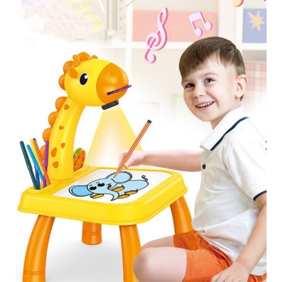 Lavinamasis žaislas piešimo projektorius Žirafa 3*1