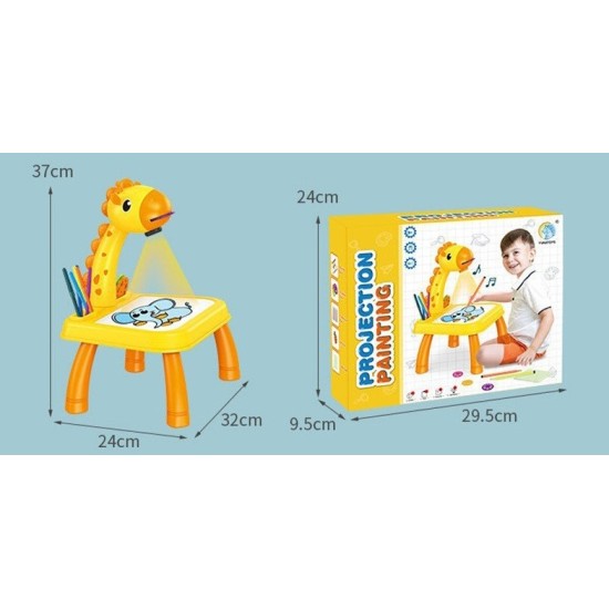Lavinamasis žaislas piešimo projektorius Žirafa 3*1