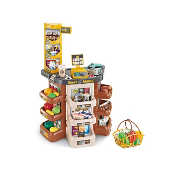 Parduotuvė supermarketas SUPER MARKET su krepšeliu