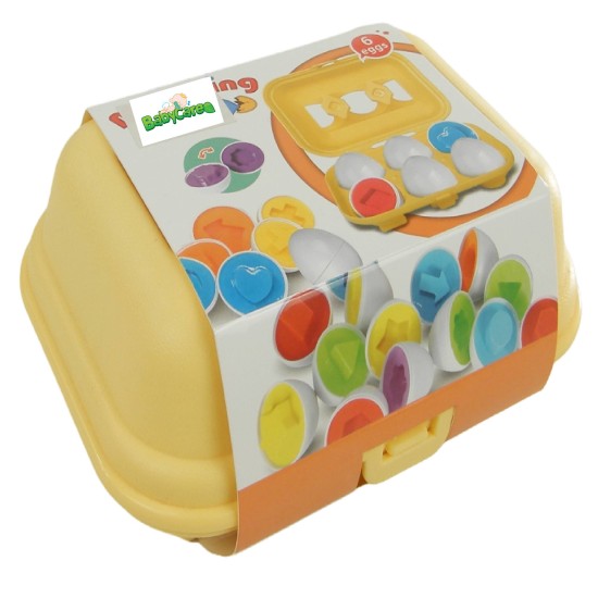 Montessori Edukacinis žaidimas - dėlionė kiaušiniai, 6vnt.