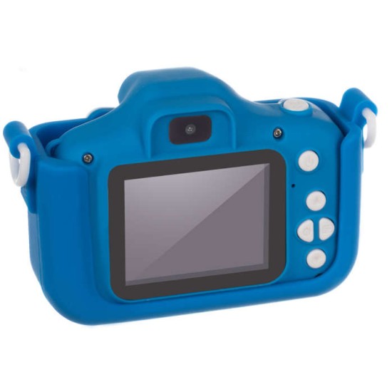 Skaitmeninis mėlynas fotoaparatas vaikams + 16GB atminties kortelė