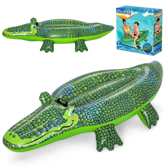 BESTWAY Pripučiamas krokodilas plaukiojimui 152x71 cm.