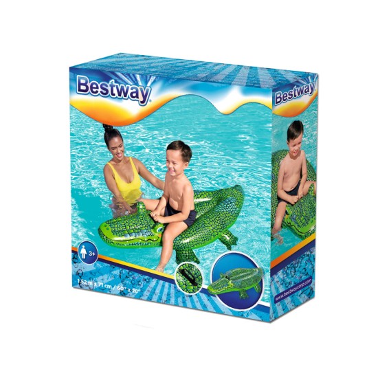 BESTWAY Pripučiamas krokodilas plaukiojimui 152x71 cm.
