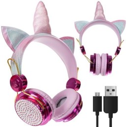 Belaidės „Bluetooth“ ausinės su ausimis Vienaragis