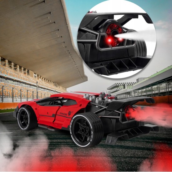 RC Drift automobilis su vandens garais ir LED apšvietimu