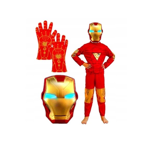 Karnavalinis vaikiškas "IRON MAN" kostiumas 128-140cm.
