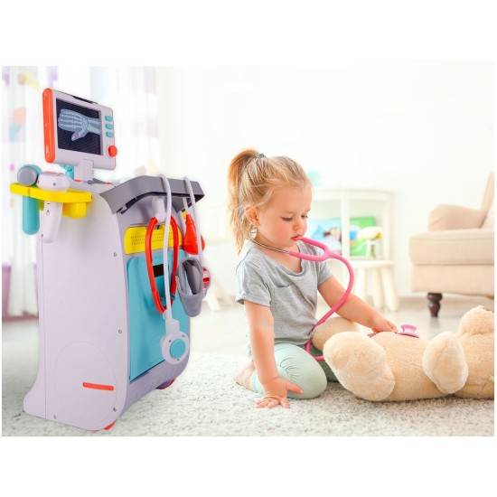 Gydytojos rinkinys su vežimėliu "Medical Desk"