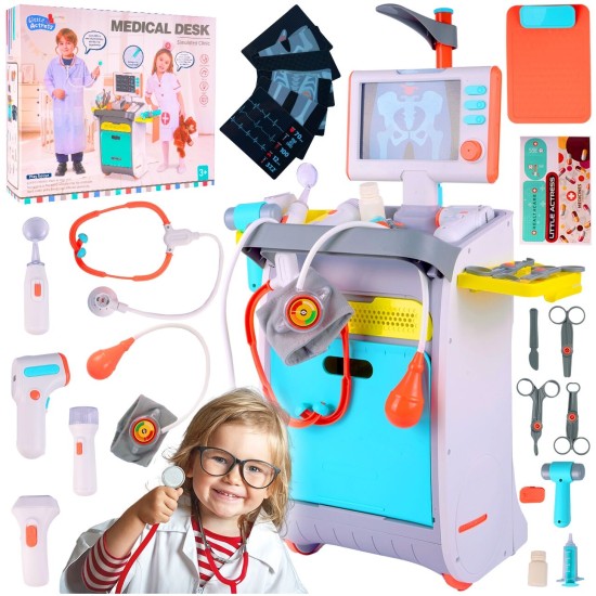 Gydytojos rinkinys su vežimėliu "Medical Desk"