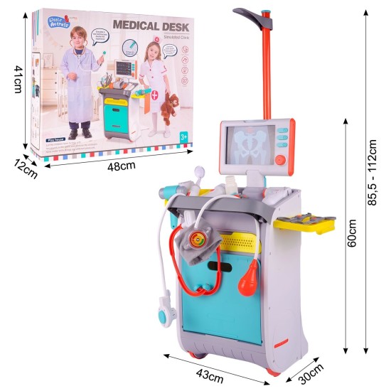 Gydytojos rinkinys su vežimėliu "Medical Desk"