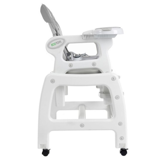 Maitinimo Kėdutė-Transformeris 3*1 ECO TOYS Pilka