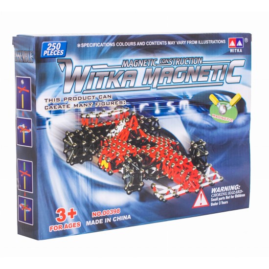 Magnetinės konstrukcinės kaladėlės Witka Magnet (250 detalių)