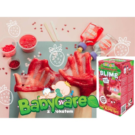 Rinkinys "Slime TUBAN " Braškinis