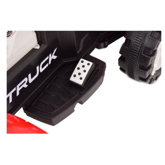 Elektrinis traktorius raudonas su priekaba TRUCK III