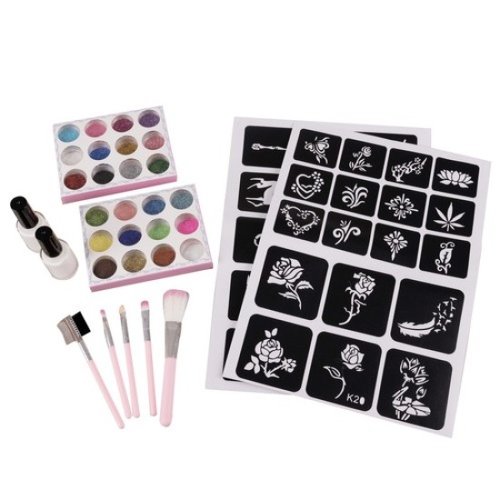 Tattoo rinkinys Glitter Tattoo Kit Fashion, 187 vnt.