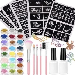Tattoo rinkinys Glitter Tattoo Kit Fashion, 187 vnt.