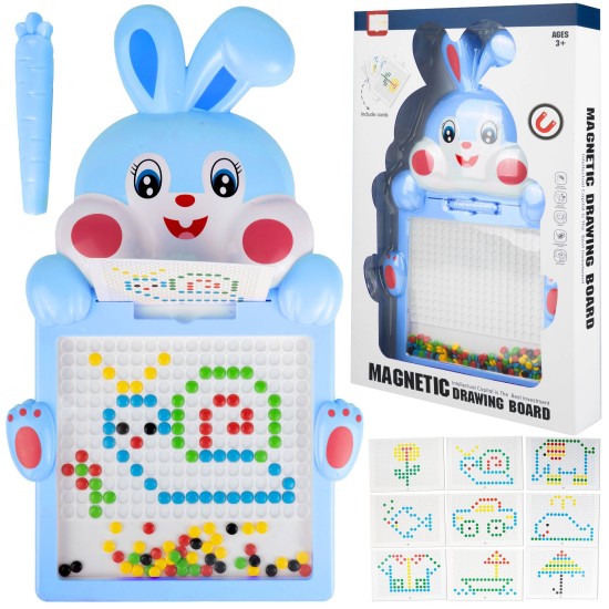 Montessori vaikų magnetinė lenta „Magpad“, Rabbit Mėlyna, 46.5 cm