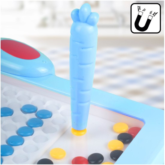 Montessori vaikų magnetinė lenta „Magpad“, Rabbit Mėlyna, 46.5 cm