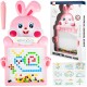 Montessori vaikų magnetinė lenta „Magpad“, Rabbit Rožinė, 46.5 cm.