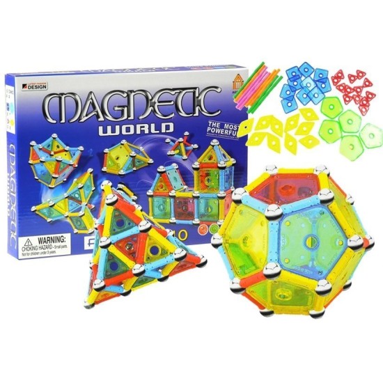 Magnetinis lavinamasis konstruktorius Magentic World, 110 dalių