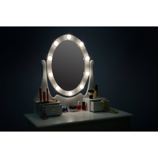 Medinis grožio salonas Princesei Funfit su taburete ir LED