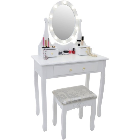 Medinis grožio salonas Princesei Funfit su taburete ir LED