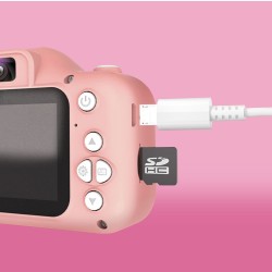 Skaitmeninis rožinis fotoaparatas vaikams  “ Katinėlis”