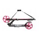 Aliuminis paspirtukas RAVEN STRAIGHT BLACK/PINK su dideliais 20 cm. ratais 