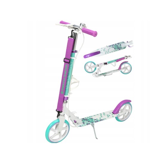 Aliuminis paspirtukas RAVEN MARITA su dideliais 20 cm. ratais Handbrake