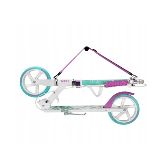 Aliuminis paspirtukas RAVEN MARITA su dideliais 20 cm. ratais Handbrake